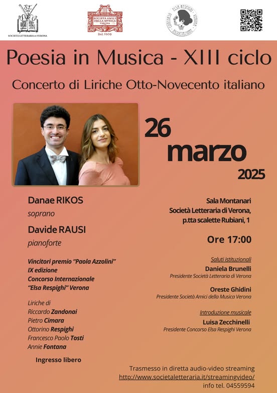 CONCERTO PREMIO "Paola Azzolini" - DUO Danae RIKOS, soprano- Davide RAUSI, pianoforte